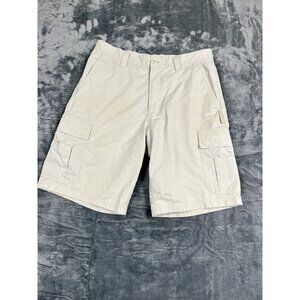 Tasso Elba Golf Performance Mens Cargo Shorts Size 34 Beige Cotton/Polyester
